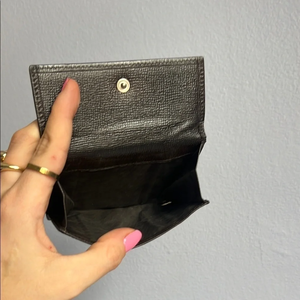 BVGARI Black Leather Bifold Wallet